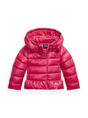 Ralph Lauren Water-Repellant Down Peplum Jacket